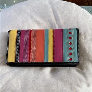 NWOT Rolfs Multicolor Striped Women's Wallet